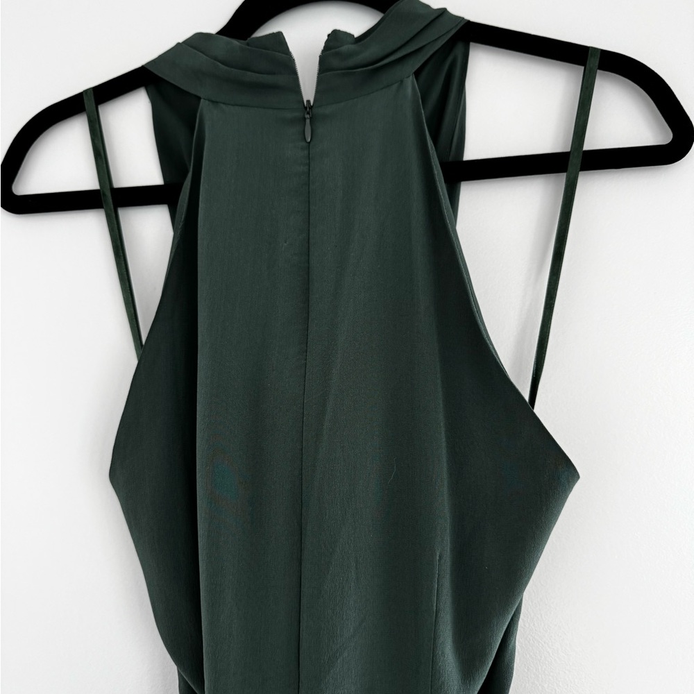 Club Monaco Silk Dark Green Dress - Picture 9 of 11